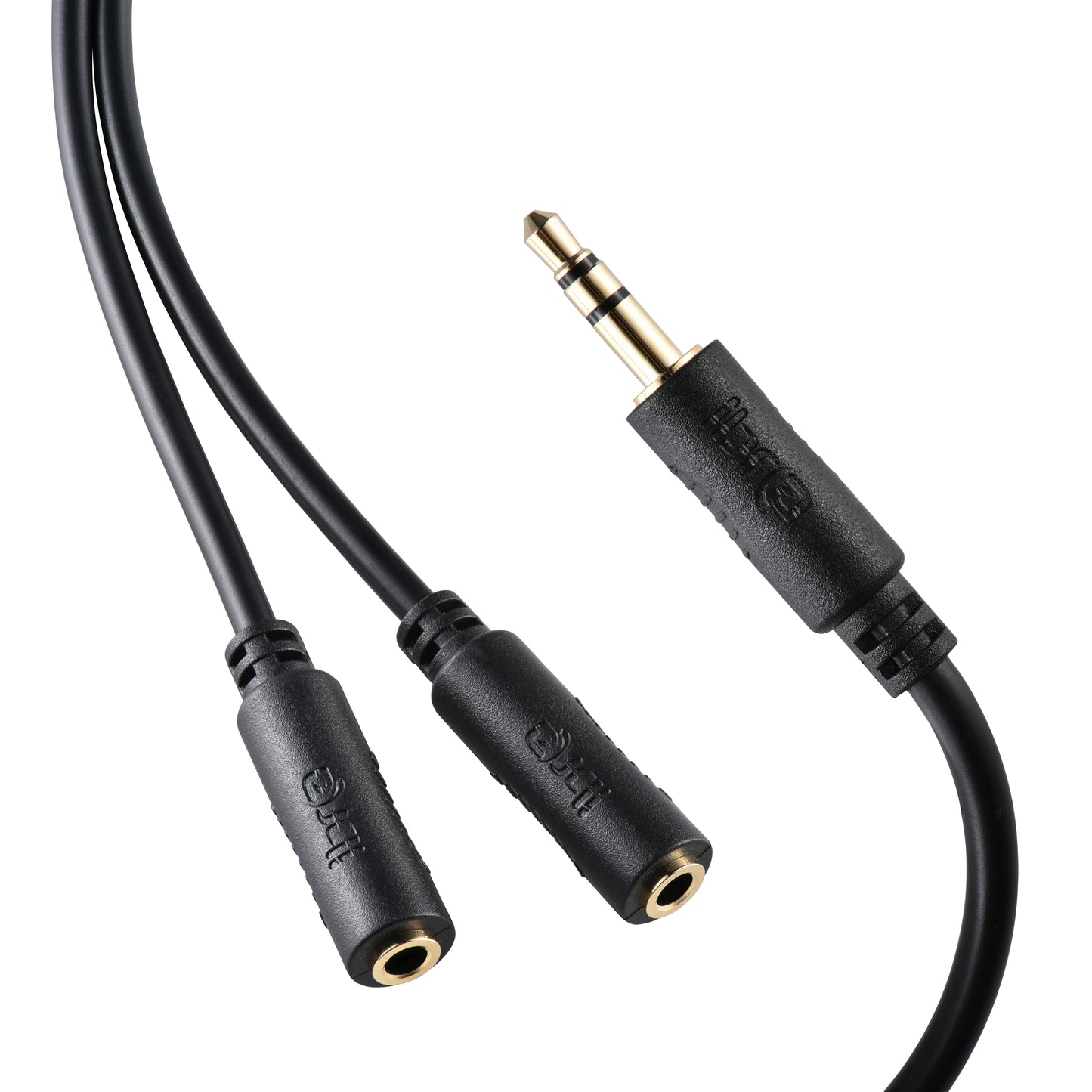 IBRA Headphone 0.75M Splitter Cable 3.5mm Aux Splitter Adapter Male to 2X Female Aux Extension Cord for Apple iPhone/iPod/iPad, Samsung, Earphone, Speaker, MP3 Player - Black