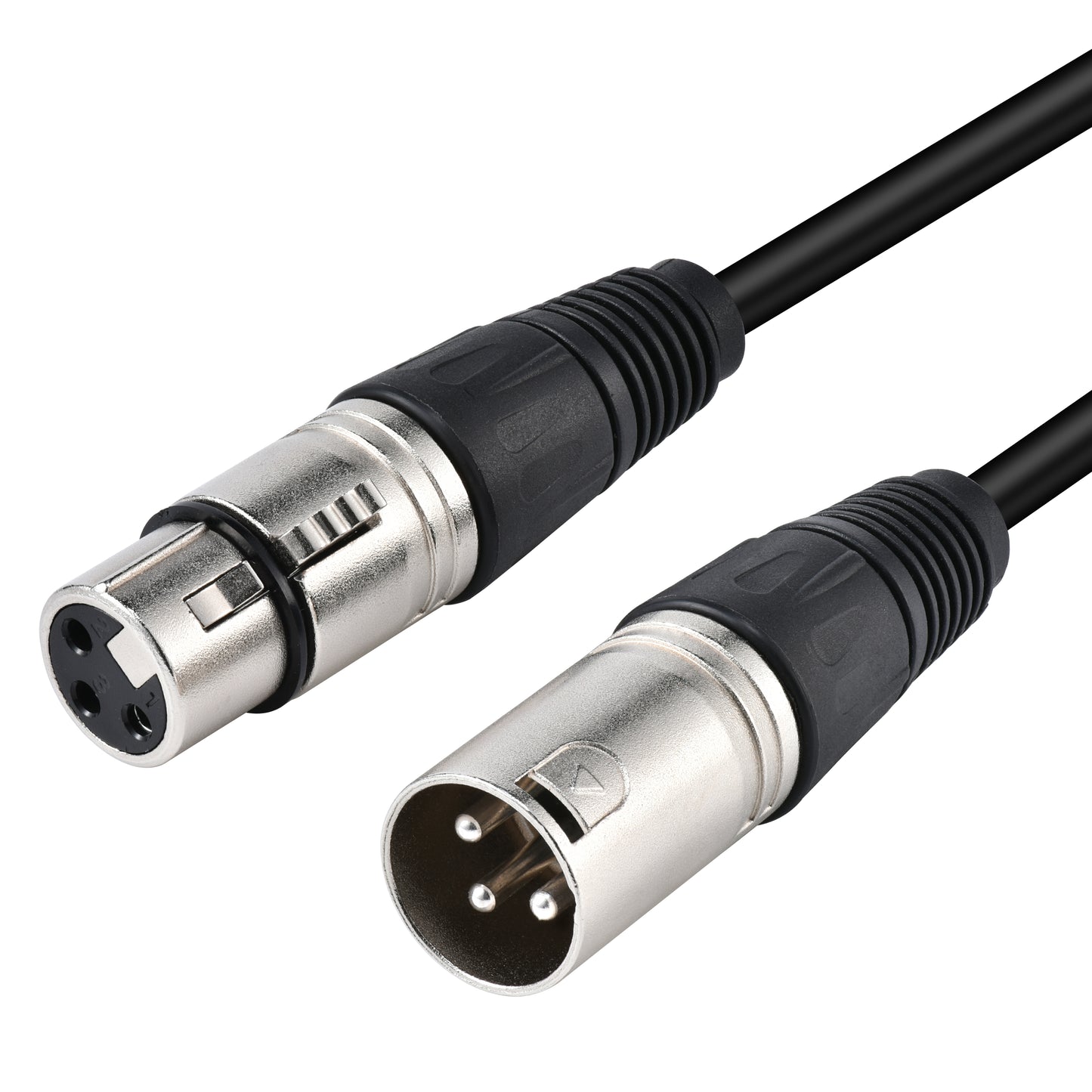 IBRA XLR Mic Cable Premium Quality Pro Microphone Lead | Balanced Male XLR to Female XLR | 7.5 Metre | Clearer Sound for PA Systems, Studio Recording, Mixers, Amplification & Speakers - BLACK