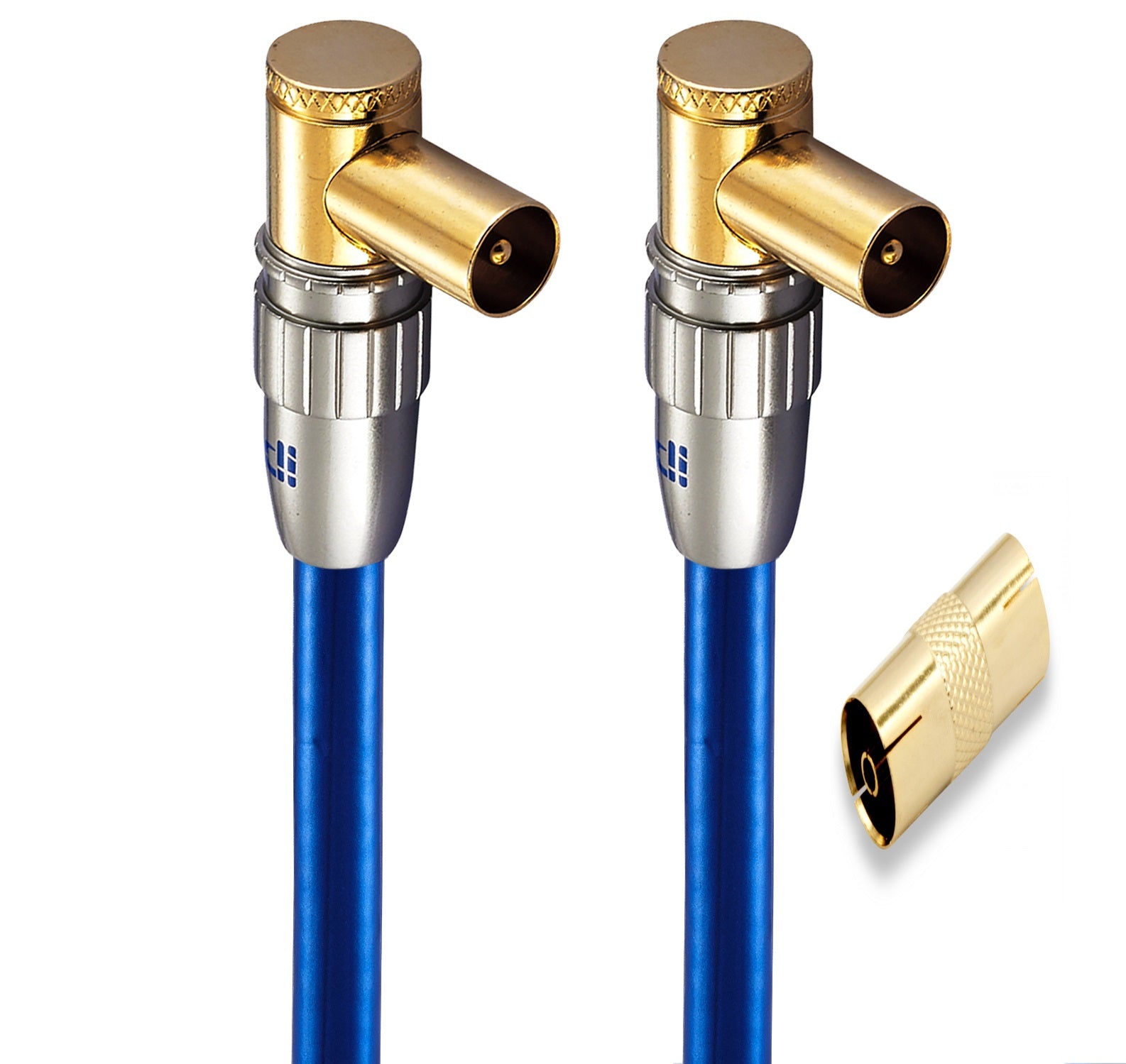 IBRA 1m HDTV Antenna Cable TV Aerial Cable with 90 Degree Right Angl