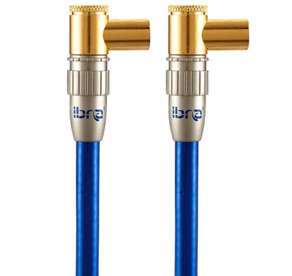 IBRA 0.5m HDTV Antenna Cable | TV Aerial Cable with 90 Degree Right Angled Connectors | Premium Freeview Coaxial Cable | 90° Angled Connectors: Coax Male to Male | For UHV/UHF/RF DVB-T1/T2