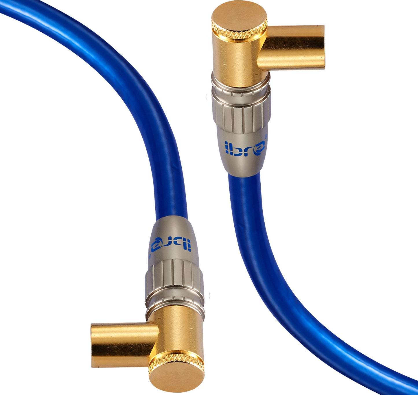 IBRA 0.5m HDTV Antenna Cable | TV Aerial Cable with 90 Degree Right Angled Connectors | Premium Freeview Coaxial Cable | 90° Angled Connectors: Coax Male to Male | For UHV/UHF/RF DVB-T1/T2