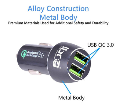 Fast Car Charger USB Cigarette Lighter Socket Dual Adapter For iPhone Samsung - 2 Port
