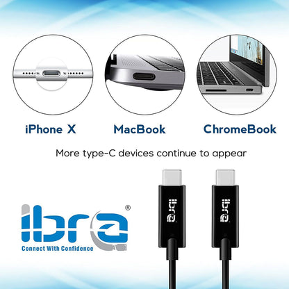 Type C Cable For Samsung For iPhone 15 Charging Fast Charger Phone Lead USB C 1M