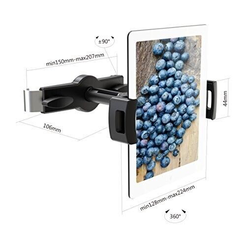 Phone Car Holder,Car Headrest Mount with 360 Degree Rotation for iPad Air/P