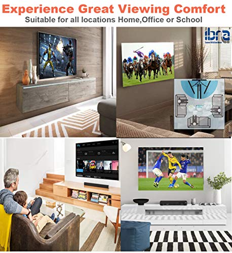 IBRA Ultra Slim Tilt Swivel TV Wall Bracket Mount Full Motion for 23-55 Inch OLED QLED LED LCD Plasma & Curved Screens