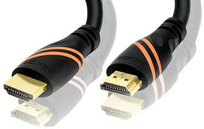 HDMI Cable IBRA HDMI Lead - 3M 4K@60hz HDMI 2.0 Cable Ultra High Speed 18Gbps Support Ethernet, Audio Return Channel, Video 4K UHD 2160p, HD 1080p, 3D, Xbox, PS3, PS4, PC, Samsung TV, Apple TV -Black