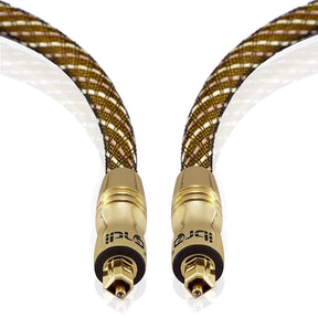 IBRA 20M Master Gold Optical TOSLINK Digital Audio Cable - Suitable for PS3, Sky, Sky HD, LCD, LED, Plasma, Blu-ray, Home Cinema Systems, AV Amps