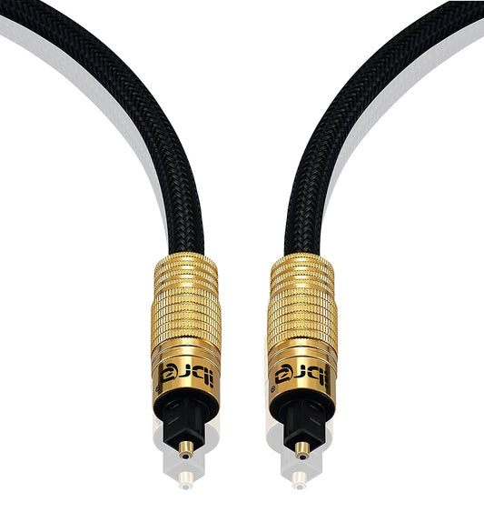 Optical Toslink Digital Audio Cable - Suitable for PS3,Sky,Sky HD,LCD,LED,Plasma, Blu Ray to Connect with Home Cinema Systems,AV Amps - 1M - IBRA PREMIUM BLACK