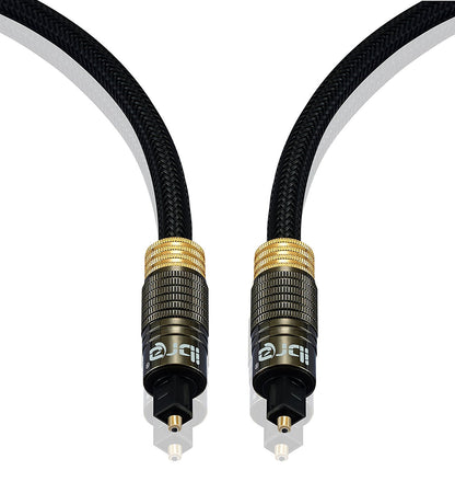 IBRA Muzil Gold 5M - Digital Optical Cable | Toslink / Audio Cable | Fibre Optic Cable | Suitable for PS3, Sky, Sky HD, LCD, LED, Plasma, Blu-ray, AV Amps