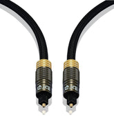 IBRA Muzil Gold 3M - Digital Optical Cable | Toslink / Audio Cable | Fibre Optic Cable | Suitable for PS3, Sky, Sky HD, LCD, LED, Plasma, Blu-ray, AV Amps