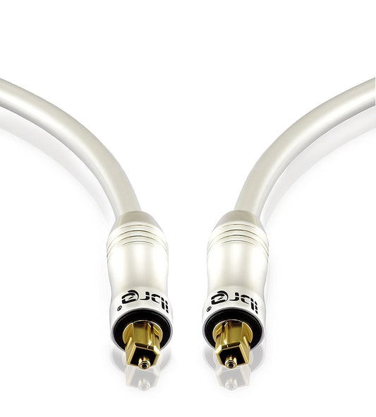 IBRA PEARL 1M - Digital Optical Cable | Toslink / Audio Cable | Fibre Optic Cable | Suitable for PS3, Sky, Sky HD, LCD, LED, Plasma, Blu-ray, AV Amps