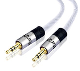 3.5mm Stereo Jack to Jack Audio Cable Lead Gold 1m- IBRA Silver Series