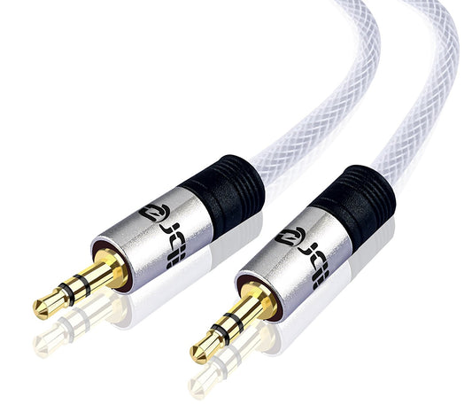 3.5mm Stereo Jack to Jack Audio Cable Lead Gold 7.5m- IBRA Silver Series