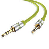 Aux Cable 5M 3.5mm Stereo Pro Auxiliary Audio Cable - for Beats Headphones Apple iPod iPhone iPad Samsung LG Smartphone MP3 Player Home / Car etc - IBRA Green