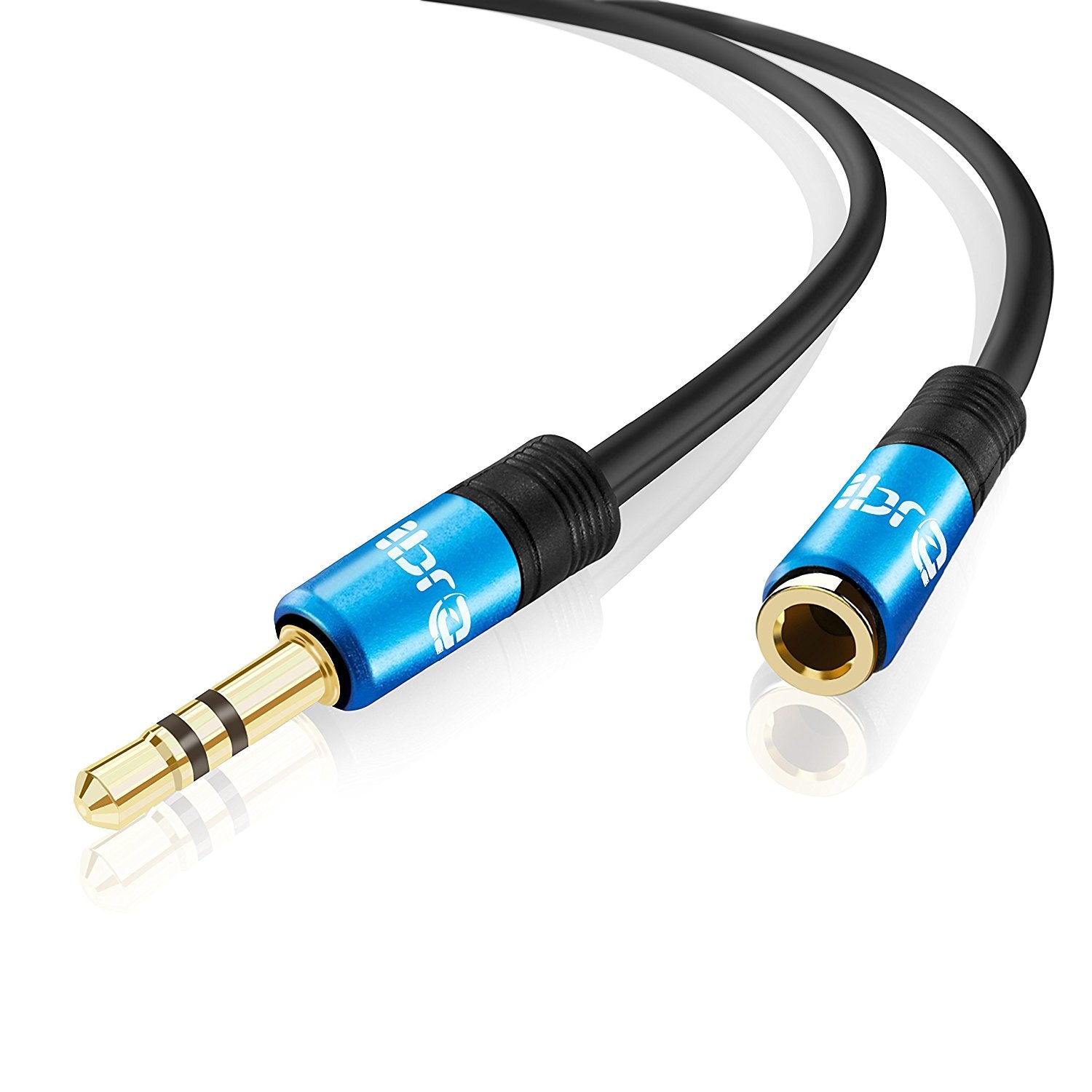 IBRA 0.5M Stereo Jack Extension Cable 3.5mm Male > 3.5mm Female - Blue