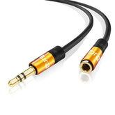 IBRA 1M Stereo Jack Extension Cable 3.5mm Male > 3.5mm Female - Orange