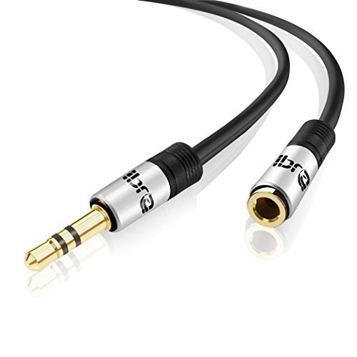 IBRA 0.5M Stereo Jack Extension Cable 3.5mm Male > 3.5mm Female - Silver