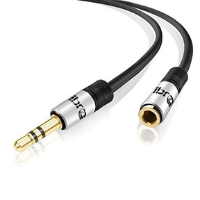 IBRA 2M Stereo Jack Extension Cable 3.5mm Male > 3.5mm Female - Silver