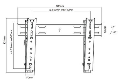 IBRA High Quality Ultra Slim Tilting Wall Mount Bracket For 32-55 LED, LCD Flat Panel TVs