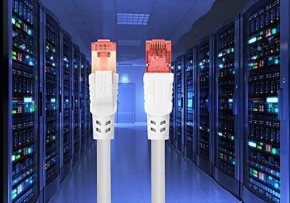 6M CAT8 Ethernet Gigabit Lan network cable (RJ45) SSTP 40Gbps 2000Mhz - Round White - IBRA