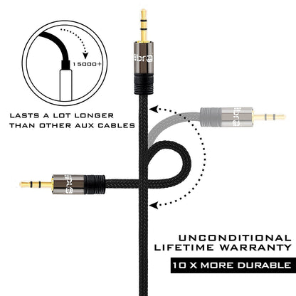 3.5mm Stereo Jack to Jack Audio Cable Lead Gold 10m- IBRA Gun Series