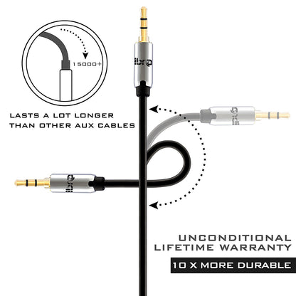 Aux Cable 5M 3.5mm Stereo Pro Auxiliary Audio Cable - for Beats Headphones Apple iPod iPhone iPad Samsung LG Smartphone MP3 Player Home / Car etc - IBRA Black