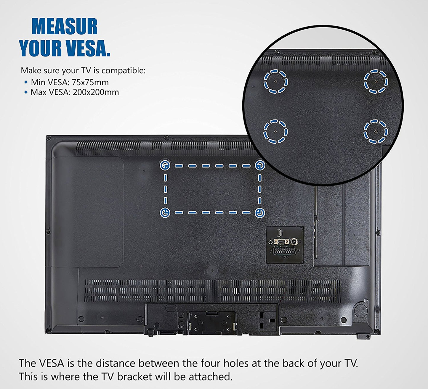 IBRA Flat TV Mount for LED&LCD TV Sizes from 23"~ 42" Tilt and Swivel Mount with Lockable system,cable management with Integrated Spirit Level.