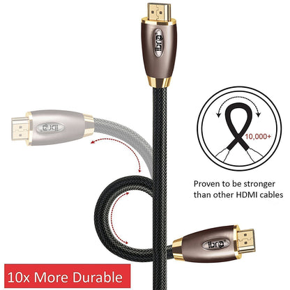 HDMI Cable 6M - 4K UHD HDMI 2.0(4K@60Hz) Ready -18Gbps-28AWG Braided Cord -Gold Plated Connectors -Ethernet,Audio Return -Video 4K 2160p,HD 1080p,3D -Xbox PlayStation PS3 PS4 PC Apple TV -IBRA RED