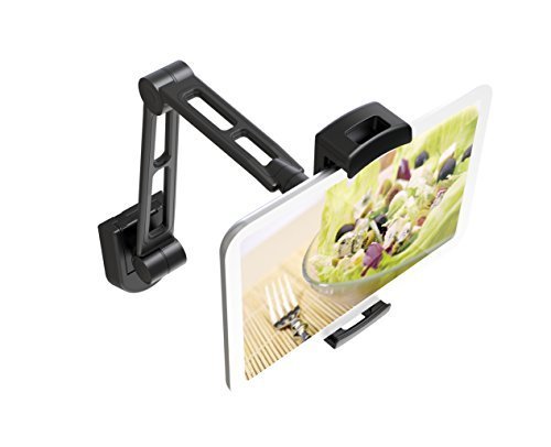 IBRA iPad Stand Clamp Mount Holder, Adjustable Metal Stand for Android and other Devices 4.7"-12.9" Inches