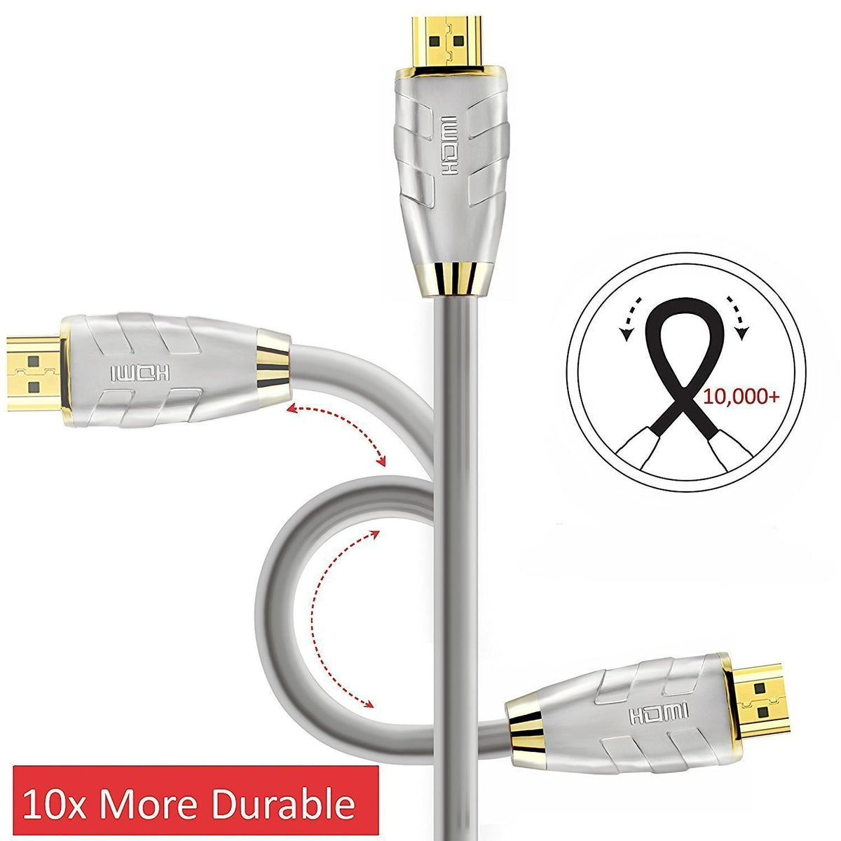 HDMI Cable 5M HDMI 2.0(4K@60Hz)-18Gbps+ -28AWG Advanced Braided Cord-Gold Plated Connectors-Ethernet,Audio Return Video 4K2160p HD1080p3D XboxPlayStation PS3 PS4 AppleTV-IBRA Advance(Updated Version)