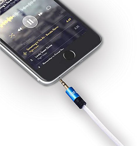 3.5mm Stereo Jack to Jack Audio Cable Lead Gold 5m- IBRA Blue Series
