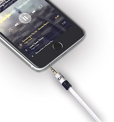 3.5mm Stereo Jack to Jack Audio Cable Lead Gold 1m- IBRA Silver Series