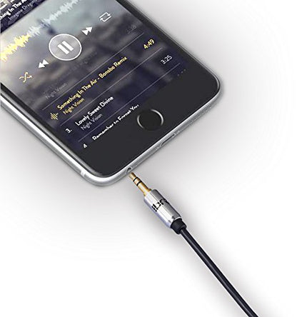 Aux Cable 5M 3.5mm Stereo Pro Auxiliary Audio Cable - for Beats Headphones Apple iPod iPhone iPad Samsung LG Smartphone MP3 Player Home / Car etc - IBRA Black