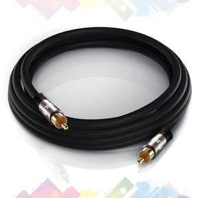 IBRA 20M Digital Coaxial Cable / Subwoofer Cable / Audio Cable / RCA Cable (1 x RCA to 1 x RCA) - Gun Metal range