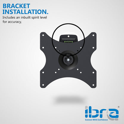 IBRA Flat TV Mount for LED&LCD TV Sizes from 23"~ 42" Tilt and Swivel Mount with Lockable system,cable management with Integrated Spirit Level.