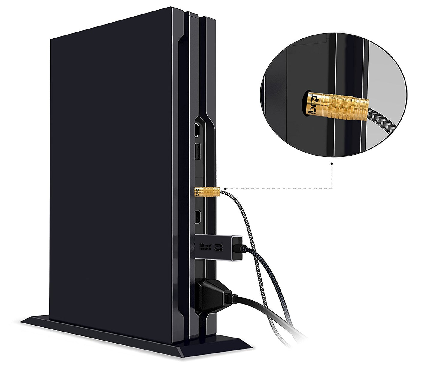 Optical Toslink Digital Audio Cable - Suitable for PS3,Sky,Sky HD,LCD,LED,Plasma, Blu Ray to Connect with Home Cinema Systems,AV Amps - 1M - IBRA PREMIUM BLACK