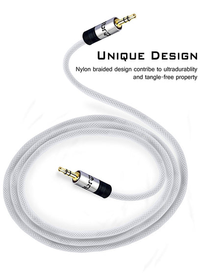 3.5mm Stereo Jack to Jack Audio Cable Lead Gold 7.5m- IBRA Silver Series