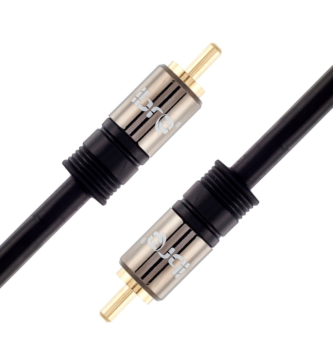 IBRA 1M Digital Coaxial Cable / Subwoofer Cable / Audio Cable / RCA Cable (1 x RCA to 1 x RCA) - Gun Metal range