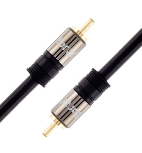 IBRA 2M Digital Coaxial Cable / Subwoofer Cable / Audio Cable / RCA Cable (1 x RCA to 1 x RCA) - Gun Metal range