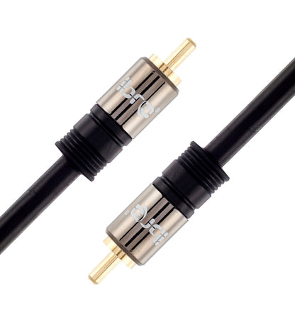 IBRA 10M Digital Coaxial Cable / Subwoofer Cable / Audio Cable / RCA Cable (1 x RCA to 1 x RCA) - Gun Metal range