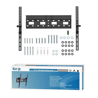 IBRA TV Wall Mount Bracket for 32-55" with Titlt, Built-In Spirit Level for LED, LCD, OLED,3D, Curved, Plasma, Flat Screen Televisions - Super Strong 35kg Weight Capacity