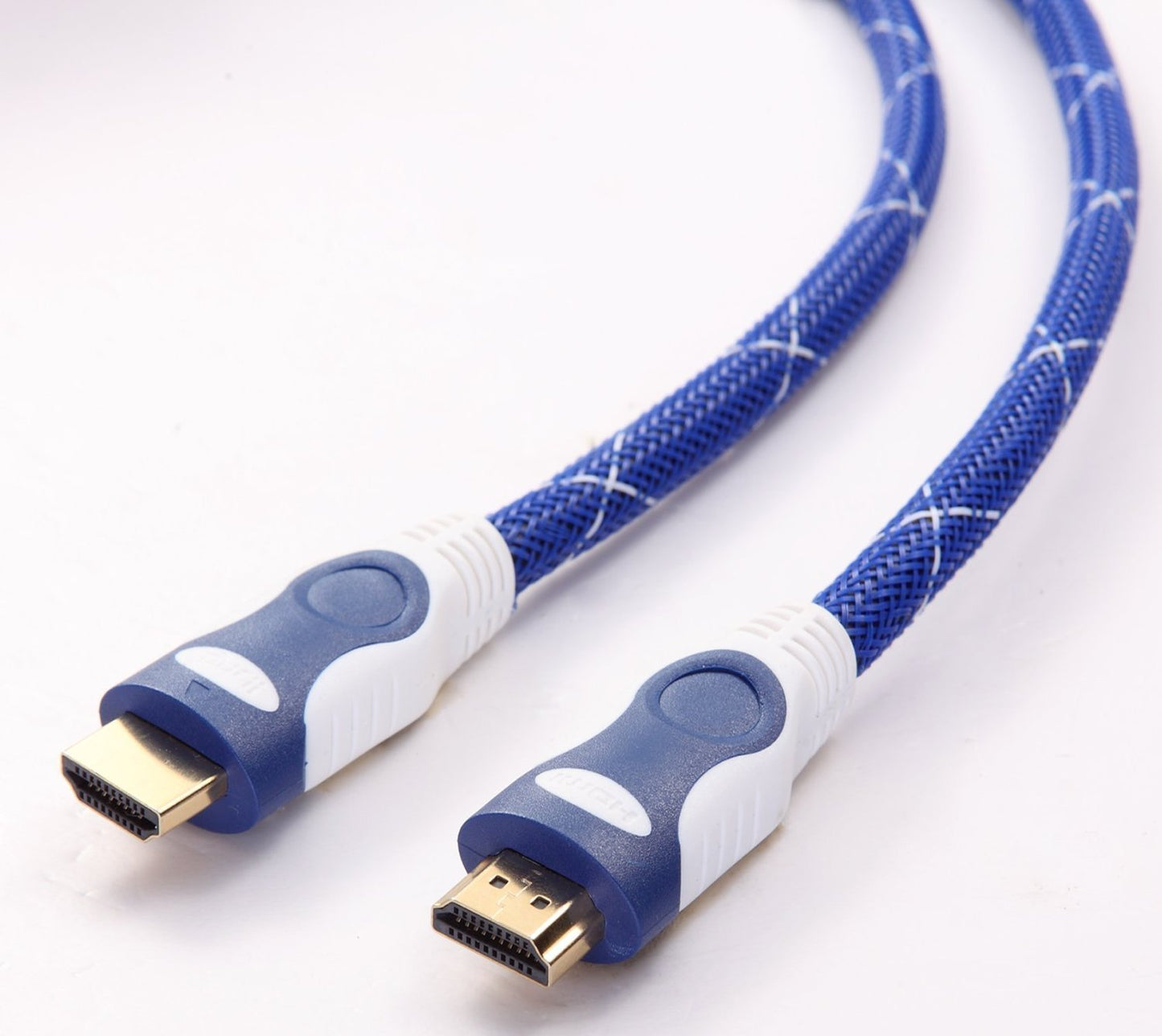 1M HDMI Cable High Speed v2.0/1.4a 18Gbps 2160p 3D TV PS4 SKY HD 4K@60Hz Ultra HD Ethernet Audio Return Virgin BT Nylon Braided - IBRA Promo Gold