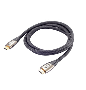 High Speed HDMI Cable v2.0/1.4a 18Gbps 3D TV 2160p PS4 SKY HD 4K@60Hz Ultra HD Ethernet Audio Return Virgin BT Gold Connectors Nylon Braided - 2M - IBRA PLATINUM