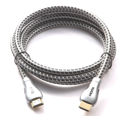 HDMI Cable 5M High Speed v2.0/1.4a 18Gbps 3D TV 2160p PS4 SKY HD 4K@60Hz Ultra HD Ethernet Audio Return Virgin BT Nylon Braided - IBRA Titanium