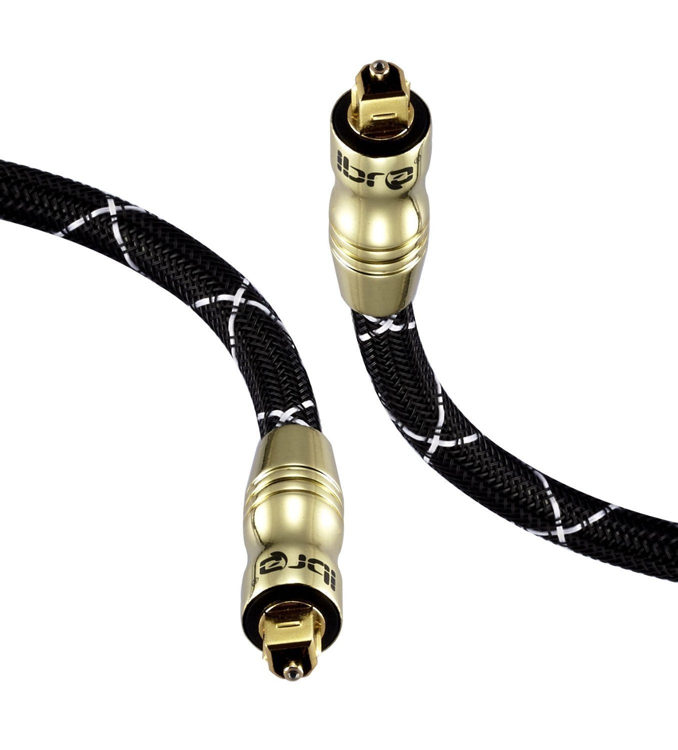 IBRA Black Master 4M - Optical TOSLINK Digital Audio Cable - Fiber Optic Cable - 24K Gold Casing - Compatible with PS3,Sky HD, HDtvs, Blu-rays, AV Amps