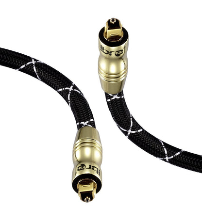IBRA Black Master 4M - Optical TOSLINK Digital Audio Cable - Fiber Optic Cable - 24K Gold Casing - Compatible with PS3,Sky HD, HDtvs, Blu-rays, AV Amps
