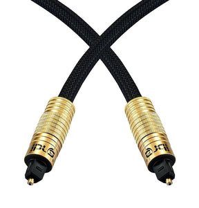 Optical Toslink Digital Audio Cable - Suitable for PS3,Sky,Sky HD,LCD,LED,Plasma, Blu Ray to Connect with Home Cinema Systems,AV Amps -1M - IBRA PREMIUM BLACK