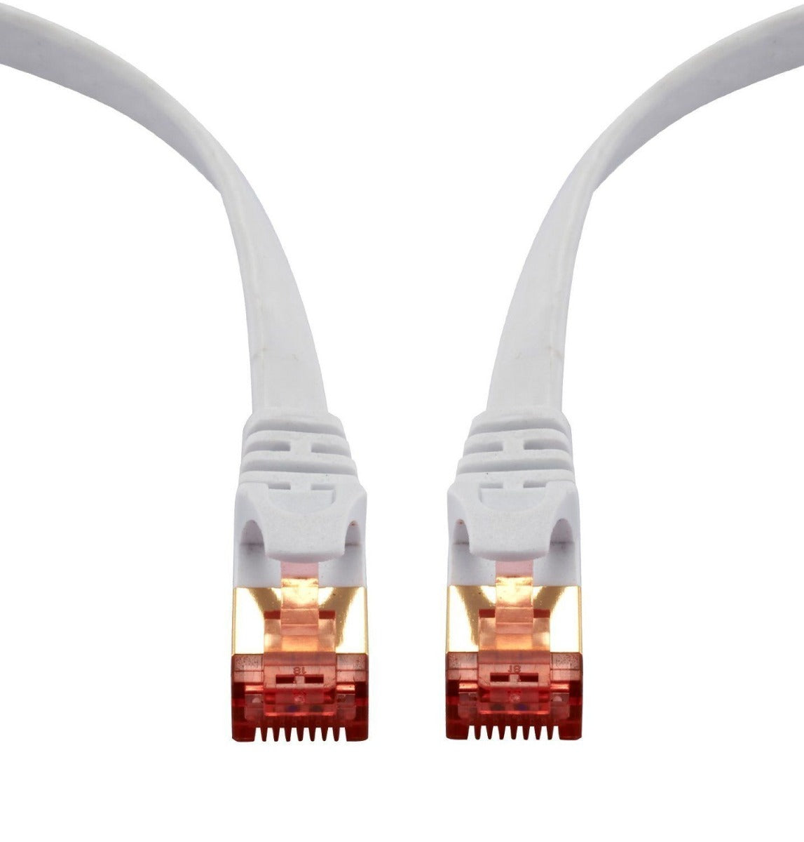 Ethernet Gigabit Lan Network Cable (RJ45) Advanced CAT 7 |Gold Connectors| 10Gbps 600MHz |10/100/1000Mbit/s | Patch cable | STP | compatible with CAT.5 / CAT.5e / CAT.6 | Switch/Router/Modem/Patch panel / Access Point / patch fields | 7M IBRA Flat White