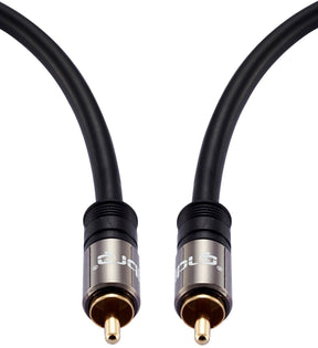 IBRA 2M Digital Coaxial Cable / Subwoofer Cable / Audio Cable / RCA Cable (1 x RCA to 1 x RCA) - Gun Metal range