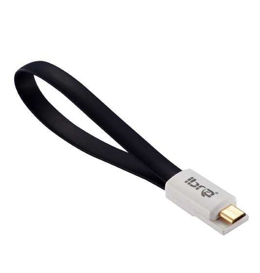 IBRA 0.2M Magnet Short and Compact Micro USB Charging/Sync Data Cable for for Samsung Galaxy S4 i9500 i9300 N7100 Nokia HTC Sony Xperia Series and all Mobilephones/Tablets/Cameras/Sat Nav -7.5Inch - Black